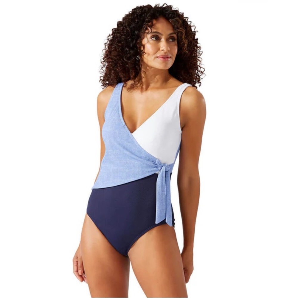 Tommy Bahama Island Cays Colorblock One Piece Swimsuit